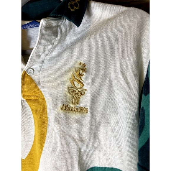 Vintage (Hanes) - Atlanta Olympic All Over Print Polo T-Shirt 1996 - Picture 3 of 5